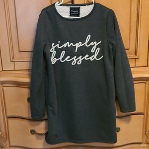 Simply Blessed sherpa lined sweatshirt